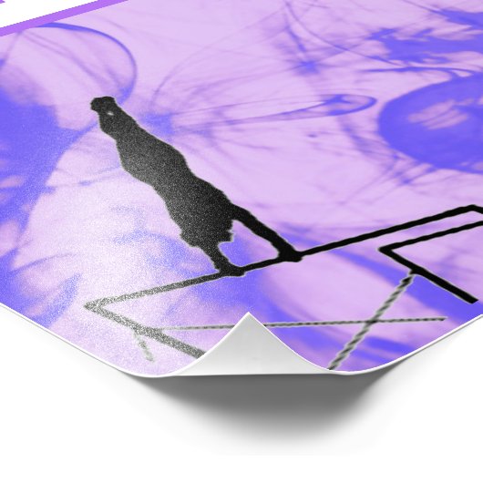 Meisjes Gymnastiek Events Smokey Paars Abstract Foto Afdruk (Hoek)