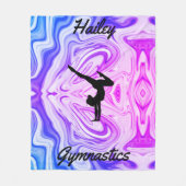 Meisjes Gymnastiek Fleece Deken w / Naam (Voorkant)