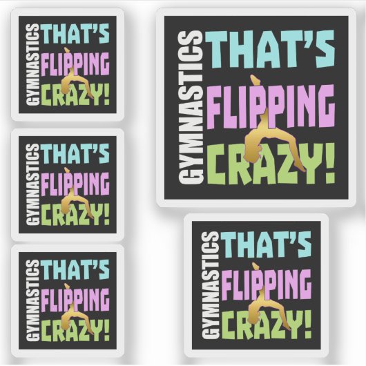 Meisjes Gymnastiek - Flipping Crazy Sticker (Voorkant)