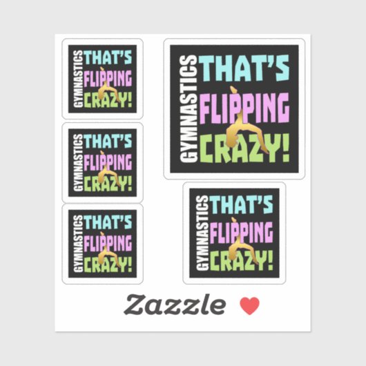 Meisjes Gymnastiek - Flipping Crazy Sticker (Vel)