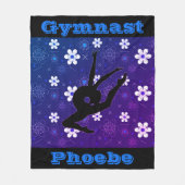 Meisjes Gymnastiek Flowers Leap Fleece Blanket (Voorkant)