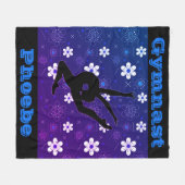 Meisjes Gymnastiek Flowers Leap Fleece Blanket (Voorkant (Horizontaal))