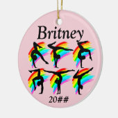 MEISJES GYMNASTIEK GEPERSONALISEERD ORNAMENT (Links)