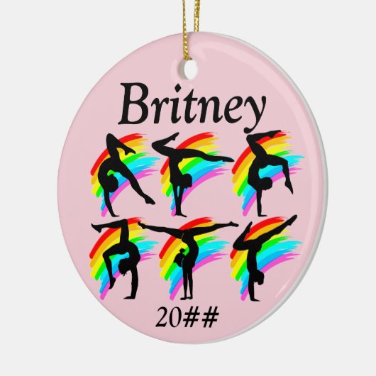 MEISJES GYMNASTIEK GEPERSONALISEERD ORNAMENT (Links)