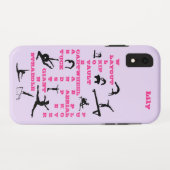 Meisjes Gymnastiek Gepersonaliseerde Lila iPhone C Case-Mate iPhone Case (Achterkant (horizontaal))