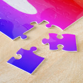 Meisjes Gymnastiek "Gymnast" Regenboog Camo Puzzel (Zijkant)