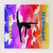 Meisjes Gymnastiek "Gymnast" Regenboog Camo Puzzel (Horizontaal)