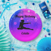 Meisjes Gymnastiek Happy Birthday Paper Borden Papieren Bordje (Feest)