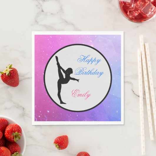 Meisjes Gymnastiek Happy Birthday Servetten (Insitu)