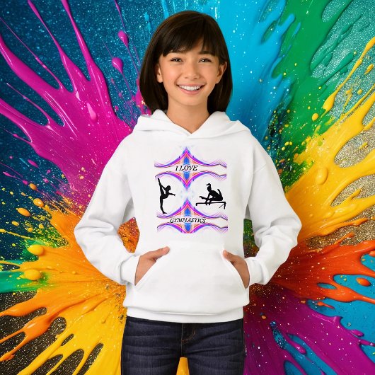 Meisjes Gymnastiek "Ik hou van gymnastiek" Hoodie