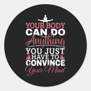 Meisjes gymnastiek - je lichaam kan alles doen ronde sticker