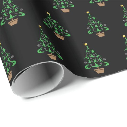 Meisjes Gymnastiek kerstboom Cadeaupapier (Rol Hoek)