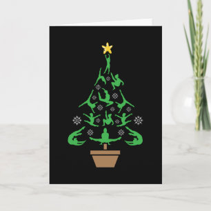 Meisjes Gymnastiek kerstboom Kaart