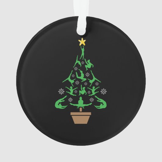 Meisjes Gymnastiek kerstboom Ornament (achterkant)