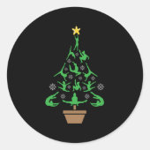 Meisjes Gymnastiek kerstboom Ronde Sticker (Voorkant)