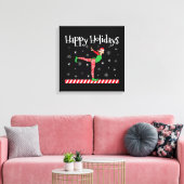 Meisjes Gymnastiek Kerstmis Elf Canvas Afdruk (Insitu (Woonkamer))