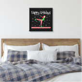 Meisjes Gymnastiek Kerstmis Elf Canvas Afdruk (Insitu (Slaapkamer))