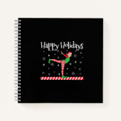 Meisjes Gymnastiek Kerstmis Elf Notitieboek (Voorkant)