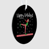 Meisjes Gymnastiek Kerstmis Elf Ornament (voorkant)