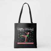 Meisjes Gymnastiek Kerstmis Elf Tote Bag (Voorkant)
