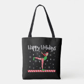 Meisjes Gymnastiek Kerstmis Elf Tote Bag (Achterkant)