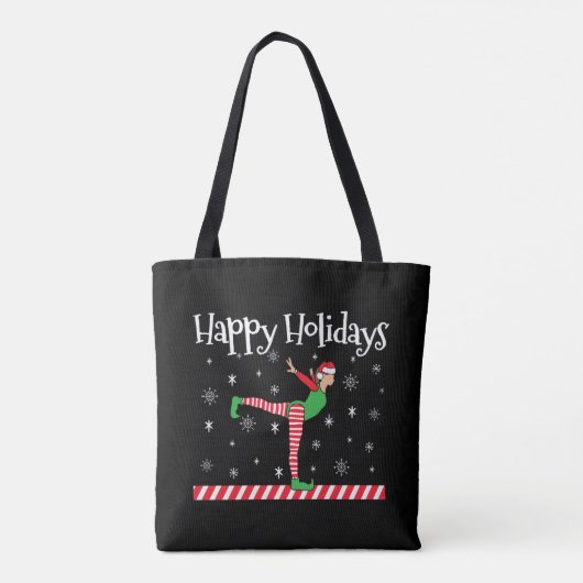 Meisjes Gymnastiek Kerstmis Elf Tote Bag (Achterkant)