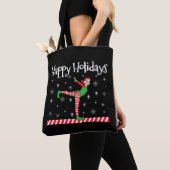 Meisjes Gymnastiek Kerstmis Elf Tote Bag (Dichtbij)