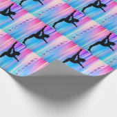  meisjes gymnastiek kleurrijk inpakpapier (Hoek)