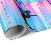  meisjes gymnastiek kleurrijk inpakpapier (Rol Hoek)