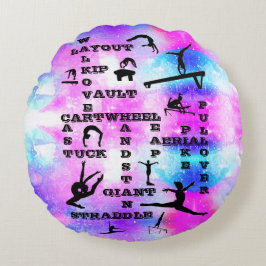 Meisjes gymnastiek kruistocht rond kussen