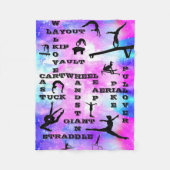 Meisjes Gymnastiek Kruiswoordvaardigheden Fleece D (Voorkant)