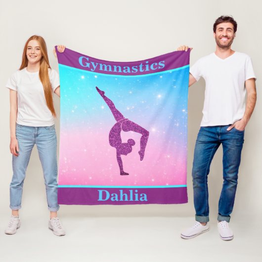 Meisjes Gymnastiek Leap Pastel Fleece Blanket (In situ)