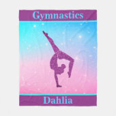Meisjes Gymnastiek Leap Pastel Fleece Blanket (Voorkant)