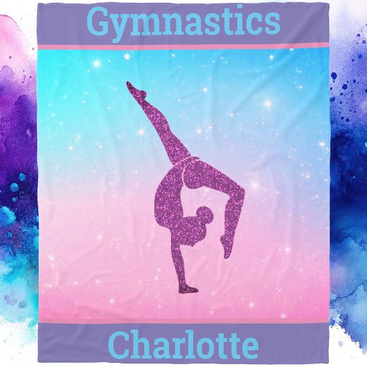 Meisjes Gymnastiek Leap Pastel Fleece Blanket