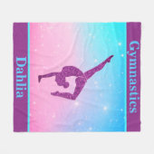 Meisjes Gymnastiek Leap Pastel Fleece Blanket Deken (Voorkant (Horizontaal))