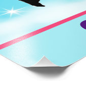 Meisjes Gymnastiek Leap Regenboog Wolken Foto Afdruk (Hoek)