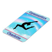 Meisjes Gymnastiek Leap Regenboog Wolken Magneet (Linkerzijde)