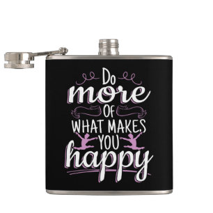 Meisjes Gymnastiek - Motivatie Happy Quote Heupfles