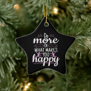 Meisjes Gymnastiek - Motivatie Happy Quote Keramisch Ornament