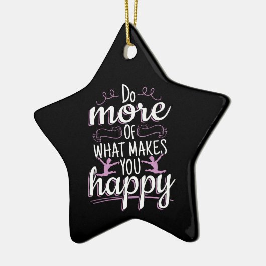 Meisjes Gymnastiek - Motivatie Happy Quote Keramisch Ornament (Links)