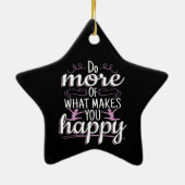 Meisjes Gymnastiek - Motivatie Happy Quote Keramisch Ornament (Achterkant)