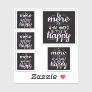 Meisjes Gymnastiek - Motivatie Happy Quote Sticker