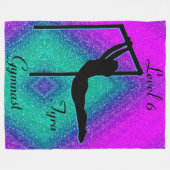 Meisjes Gymnastiek Niveau 6 Fleece Blanket Deken (Voorkant (Horizontaal))