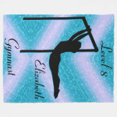 Meisjes Gymnastiek Niveau 8 Fleece Blanket Deken (Voorkant (Horizontaal))