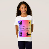 Meisjes Gymnastiek, Paarden, Glitter T-Shirt (Voorkant volledig)