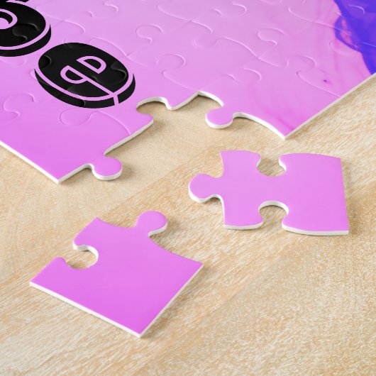 Meisjes Gymnastiek Paars en Roze Jigzaag Puzzle Legpuzzel (Zijkant)