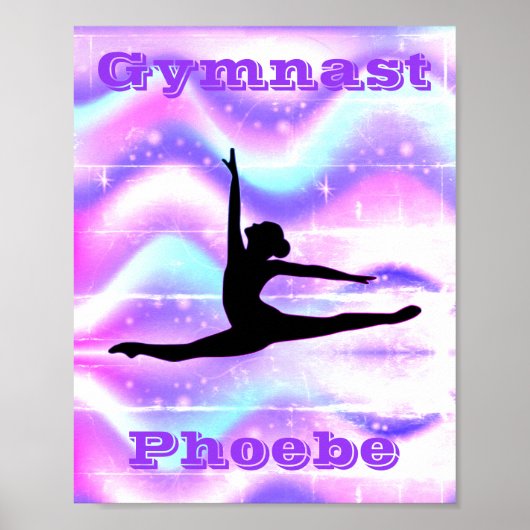 Meisjes Gymnastiek Paars Poster (Voorkant)