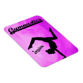 Meisjes Gymnastiek Paars Swirl Persoonlijk Magneet (Rechterzijde)