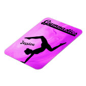 Meisjes Gymnastiek Paars Swirl Persoonlijk Magneet (Linkerzijde)