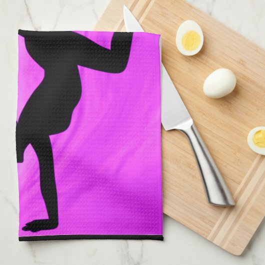 Meisjes Gymnastiek Paars Swirl Persoonlijk Theedoek (Quarter Fold)